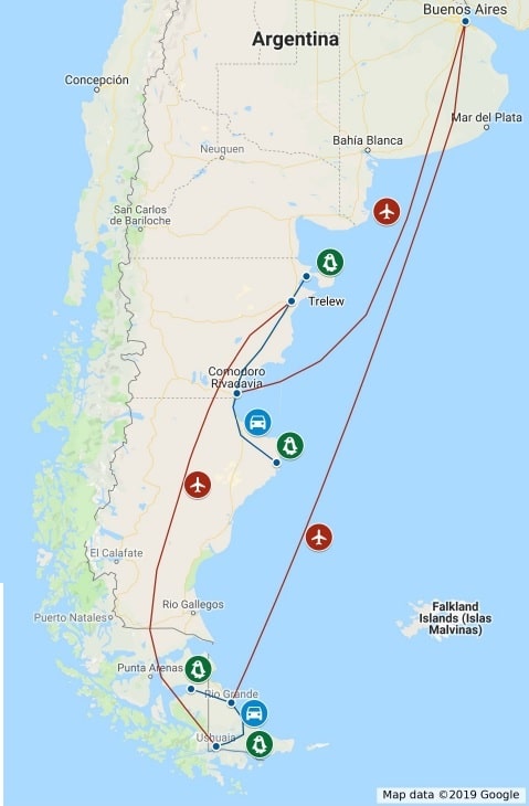 patagonia-penguins-tour-map