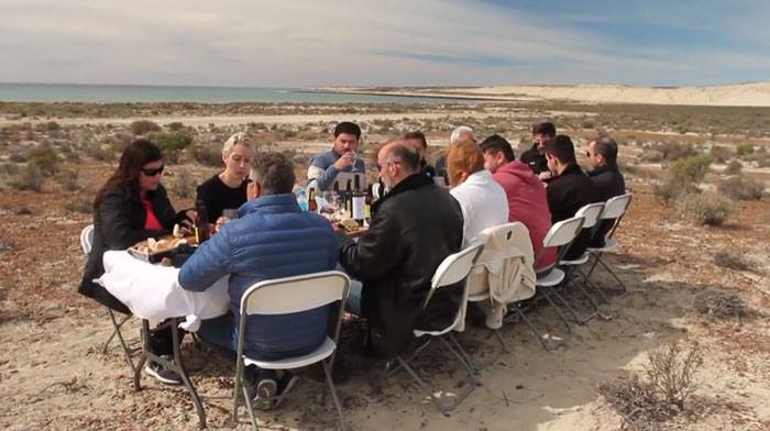 Outdoors - lunch gourmet with sea food - Puerto Madryn