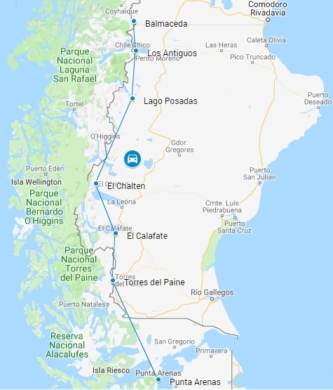 ruta-40-patagonia-trip-map